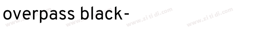 overpass black字体转换